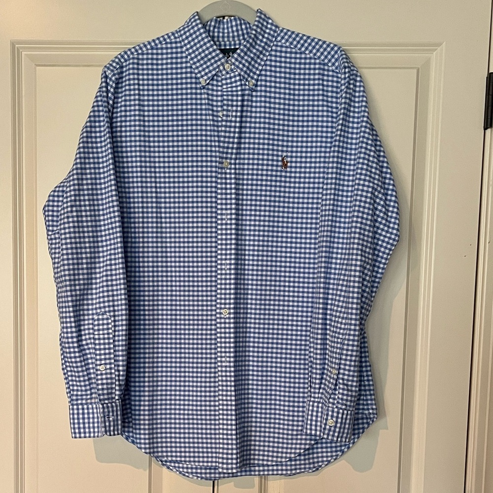 Ralph Lauren Men's Blue Gingham Shirt
